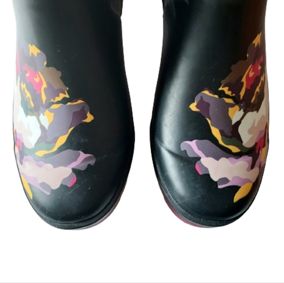 Joules Rubber Rain Outdoor Waterproof Floral Ankle Wellington Boots - Picture 5 of 11